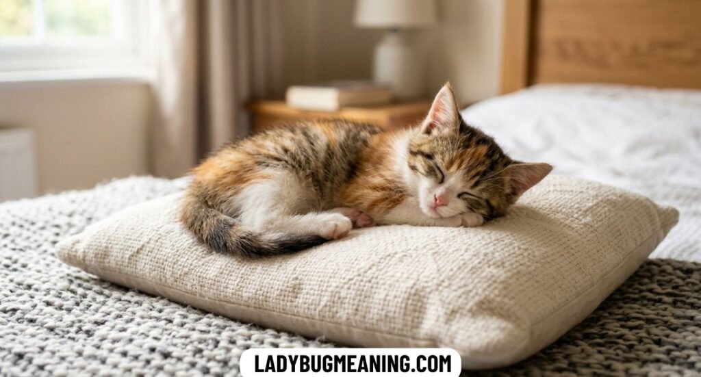 Spiritual Meaning of Cat Sleeping Above Your Head on Pillow