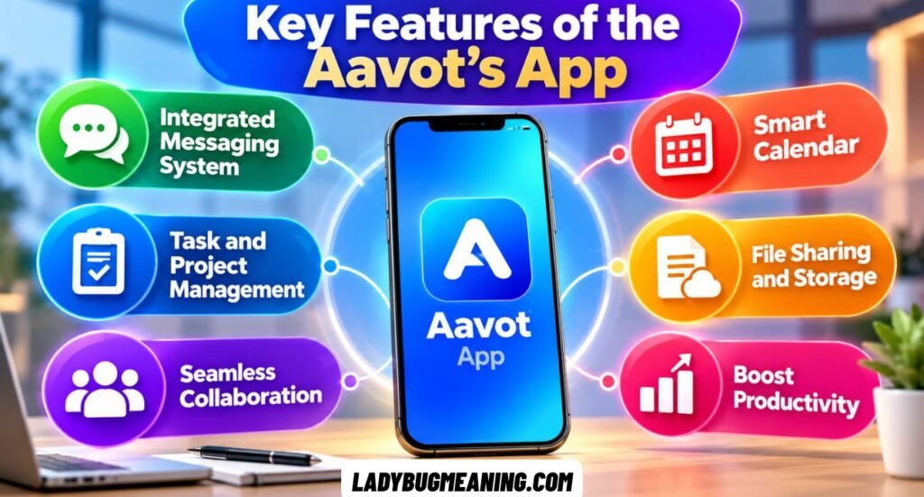 Aavot app guide showing technology, mobile tools, digital communication, security, and online productivity features