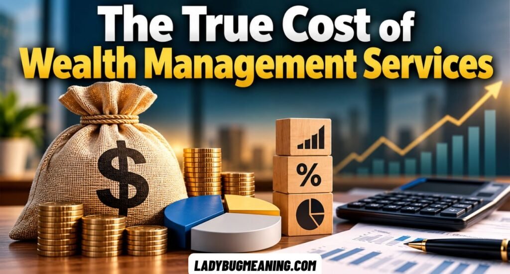 Wealth management strategy analysis showing investment costs, taxes, portfolio performance, and long-term financial planning