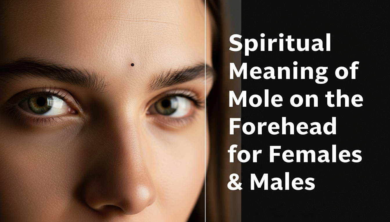Spiritual meaning of mole on the forehead for females and males