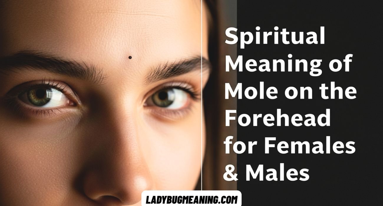 Spiritual meaning of mole on the forehead for females and males