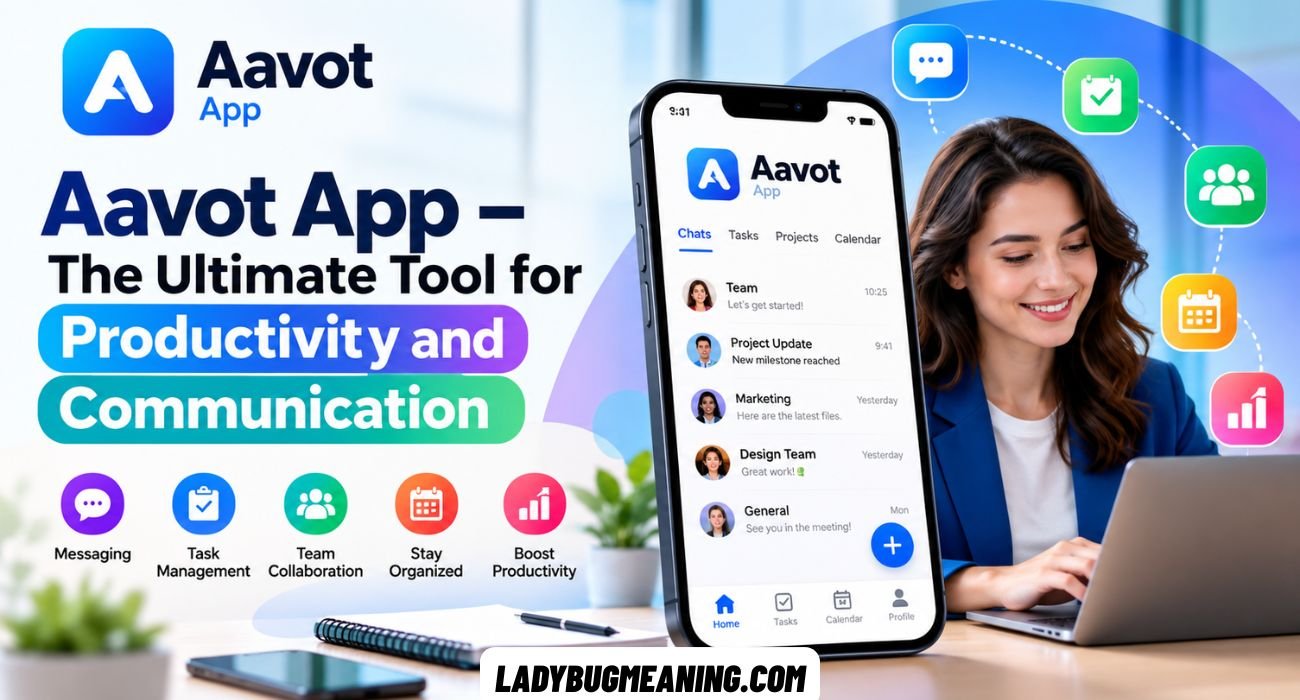 Aavot app guide showing technology, mobile tools, digital communication, security, and online productivity features