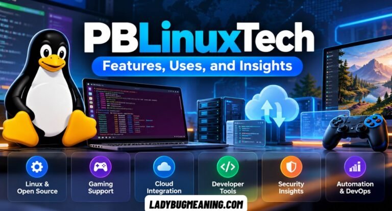 Trend PBLinuxTech concept showing Linux technology, cloud computing, developer tools, automation, security, and gaming